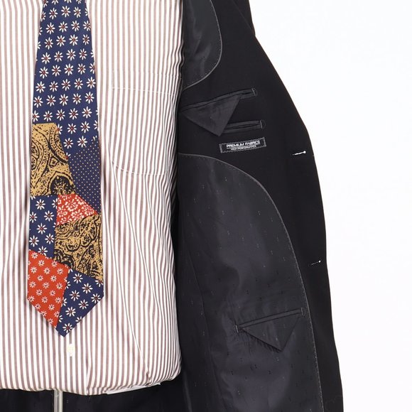 Lineage 40L Black Striped 2-Button Sport Coat Blazer Jacket B041 - Picture 11 of 12